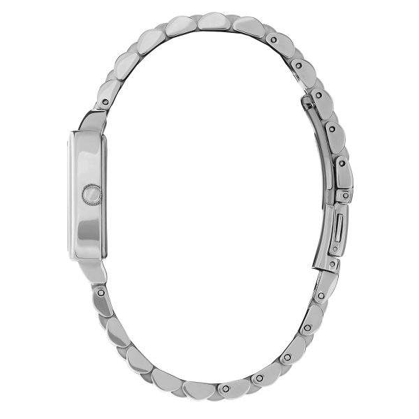 21mm Rectangle White & Silver Bracelet Watch - Image 4