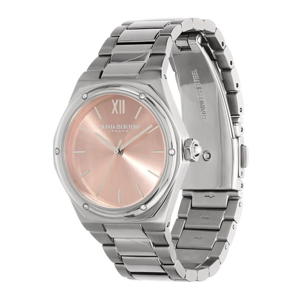33mm Hexa Blush & Silver Bracelet Watch - Image 2