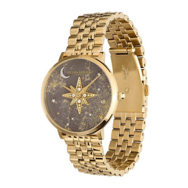 35mm Nova Slim Mushroom & Gold Bracelet Watch - Image 2