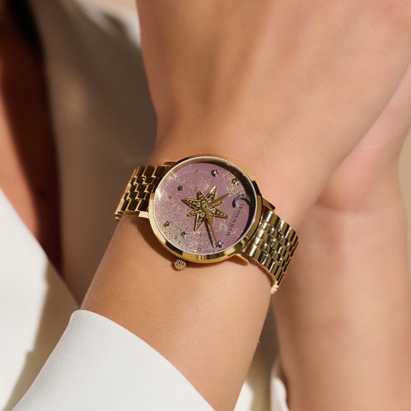 35mm Nova Slim Mushroom & Gold Bracelet Watch - Image 3