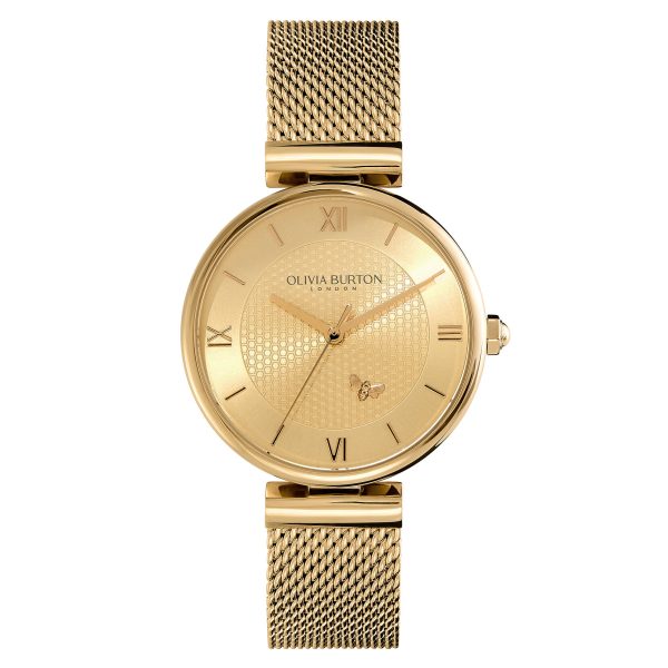 36mm Minima Bee T-Bar Gold Mesh Watch