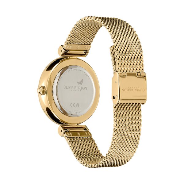 36mm Minima Bee T-Bar Gold Mesh Watch - Image 5