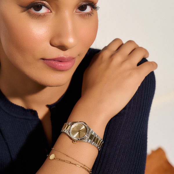 28mm Mini Hexa Neo Gold & Two Tone Bracelet Watch - Image 6