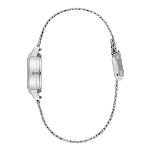 23mm Mini White & Silver Mesh Watch - Image 3