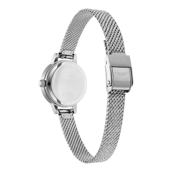 23mm Mini White & Silver Mesh Watch - Image 4