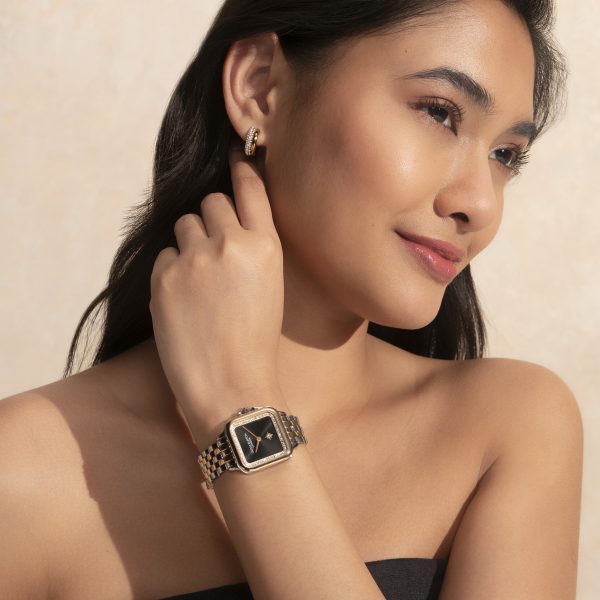 28mm Grosvenor Black & Two Tone Bracelet Watch - Image 6