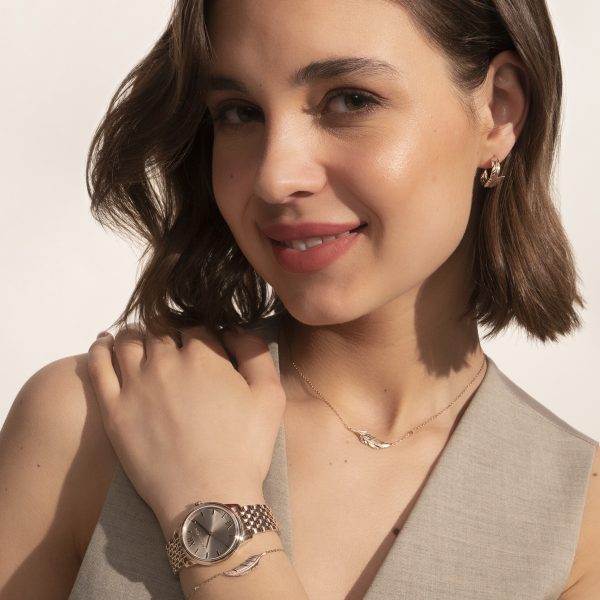 32mm Swirl Mushroom & Rose Gold Bracelet Watch - Image 6