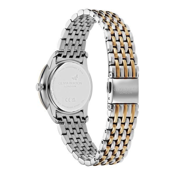 32mm Swirl Chalk Blue & Two Tone Bracelet Watch - Image 5