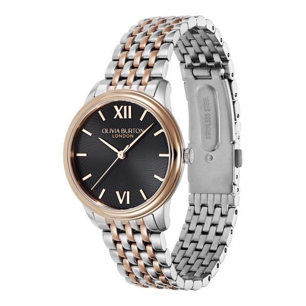 32mm Swirl Black & Two Tone Bracelet Watch - Image 2