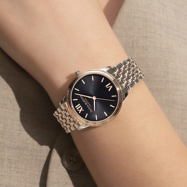 32mm Swirl Black & Two Tone Bracelet Watch - Image 3