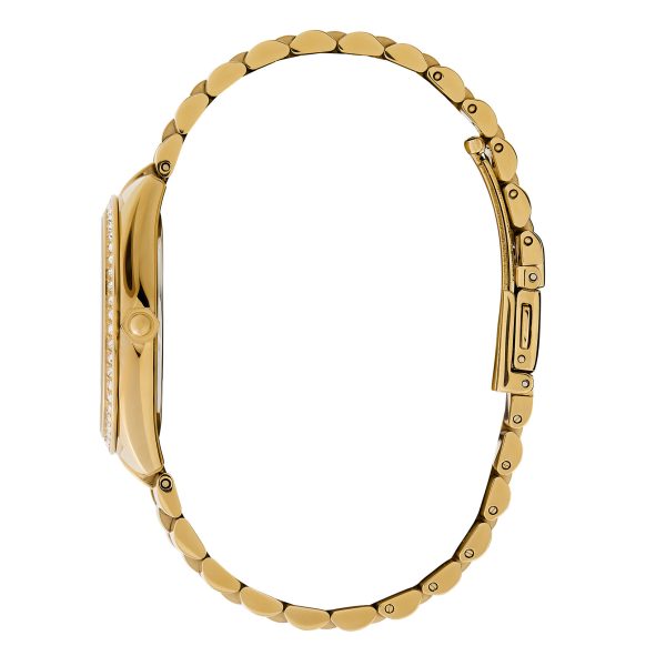34mm Bejewelled Gold Bracelet Watch - Image 4