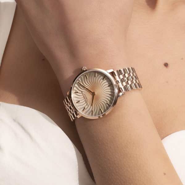35mm Radiant Sun Ombre & Rose Gold Bracelet Watch - Image 3
