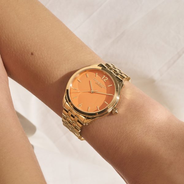 36mm Starlight Color Sweet Mandarin & Gold Bracelet Watch - Image 3
