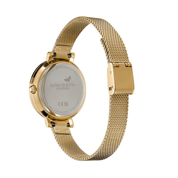 30mm Vintage Bead Gold Mesh Watch - Image 5