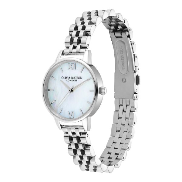 30mm White & Silver Bracelet Watch - Image 2