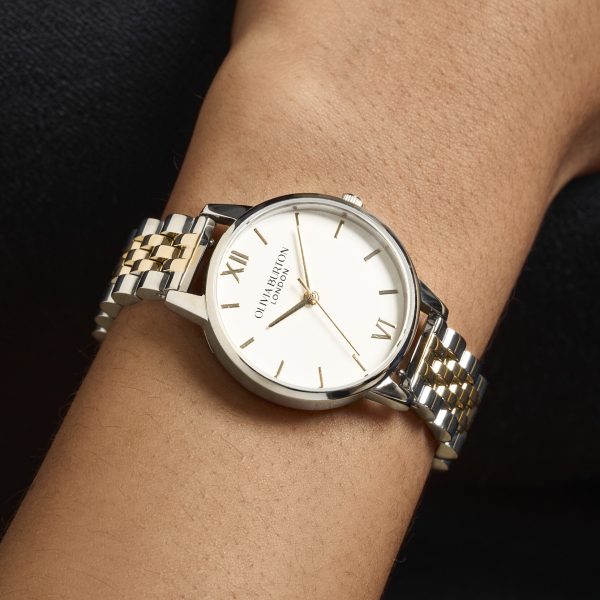 30mm White & Two Tone Bracelet Watch - Image 3