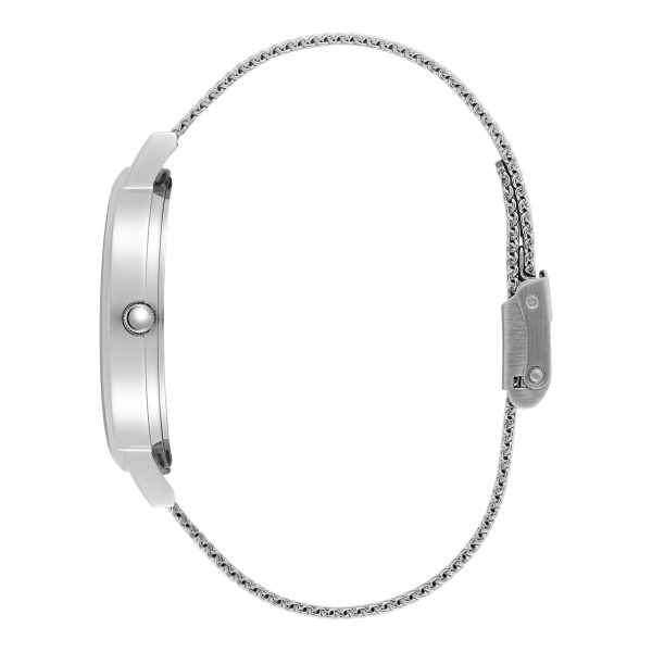 38mm White & Silver Mesh Watch - Image 4