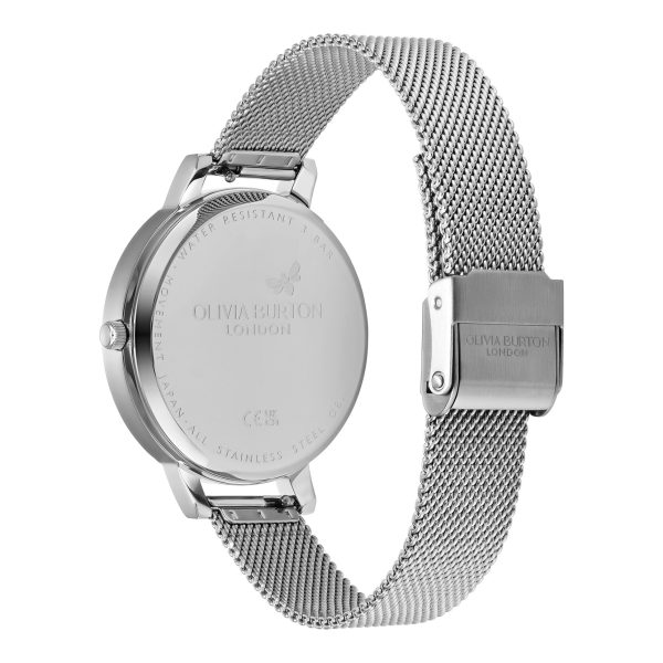 38mm White & Silver Mesh Watch - Image 5