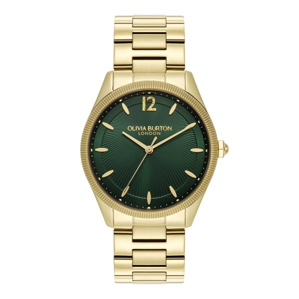 38mm Radiate Forest Green & Gold Bracelet Watch