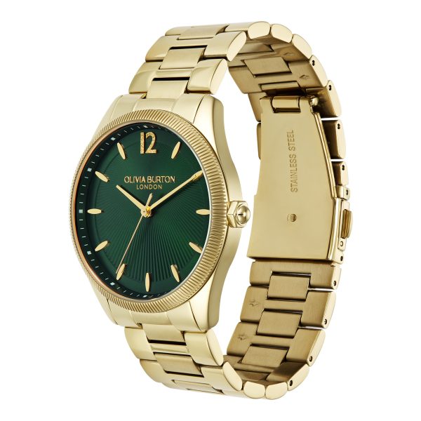 38mm Radiate Forest Green & Gold Bracelet Watch - Image 2