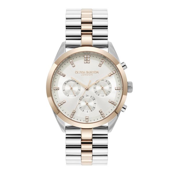 38mm City Classic Multifunction Two Tone Bracelet Watch