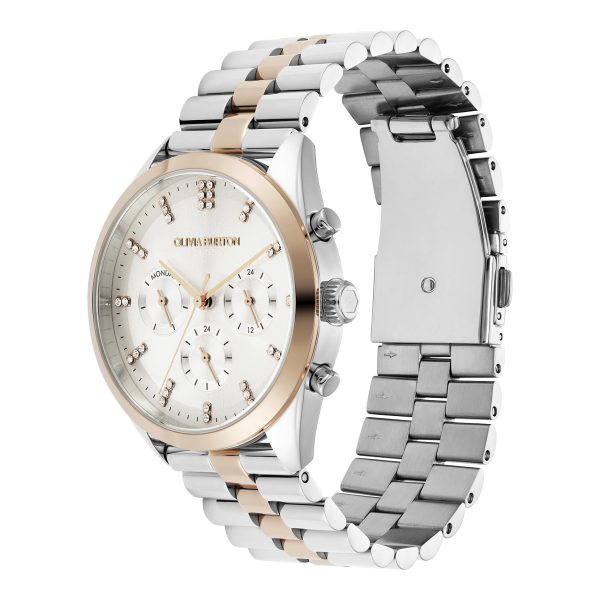 38mm City Classic Multifunction Two Tone Bracelet Watch - Image 2