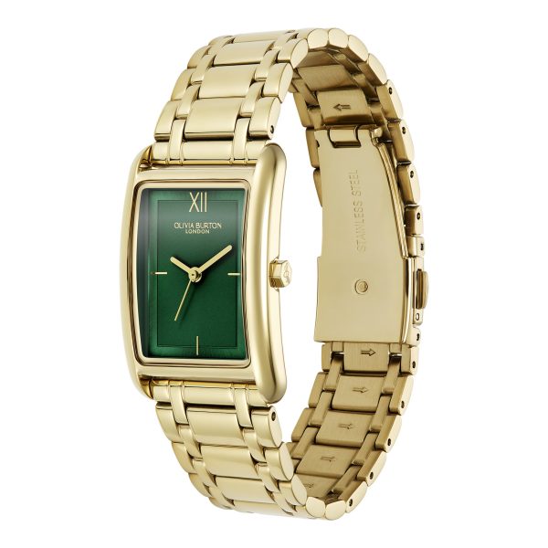 23mm Grove Forest Green & Gold Bracelet Watch - Image 2