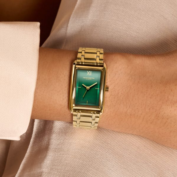 23mm Grove Forest Green & Gold Bracelet Watch - Image 3