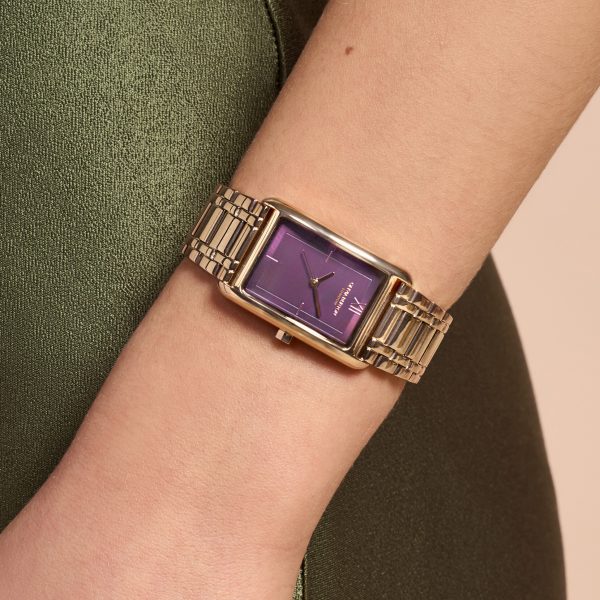 23mm Grove Midnight Plum & Rose Gold Bracelet Watch - Image 3