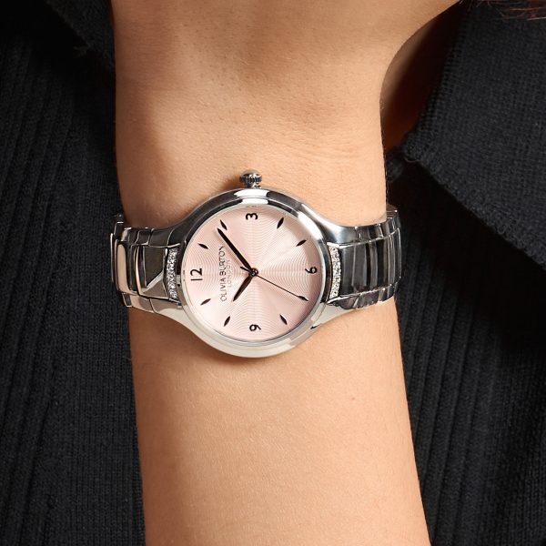 34mm Lea Light Blush & Silver Bracelet Watch - Image 3