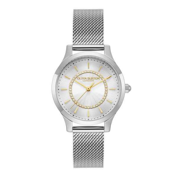 30mm Wonderlust White & Silver Mesh Watch