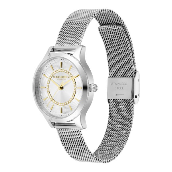 30mm Wonderlust White & Silver Mesh Watch - Image 2