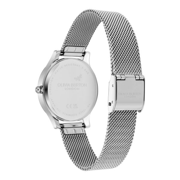 30mm Wonderlust White & Silver Mesh Watch - Image 5