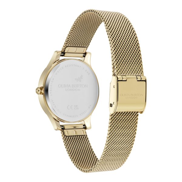 30mm Wonderlust Ivory & Gold Mesh Watch - Image 5