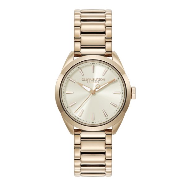 34mm Geo Ivory & Rose Gold Bracelet Watch