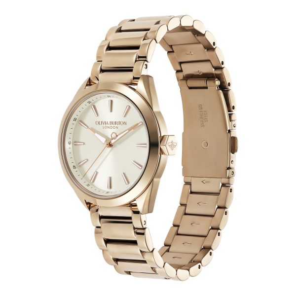 34mm Geo Ivory & Rose Gold Bracelet Watch - Image 2