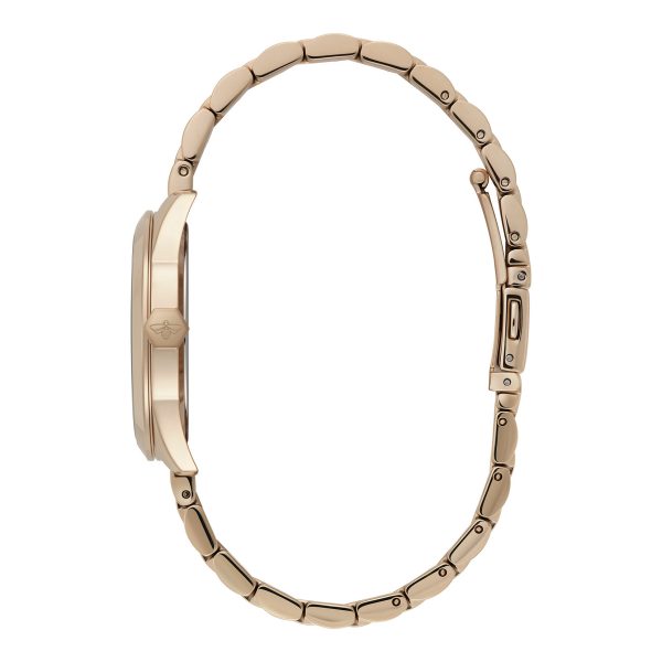 34mm Geo Ivory & Rose Gold Bracelet Watch - Image 4