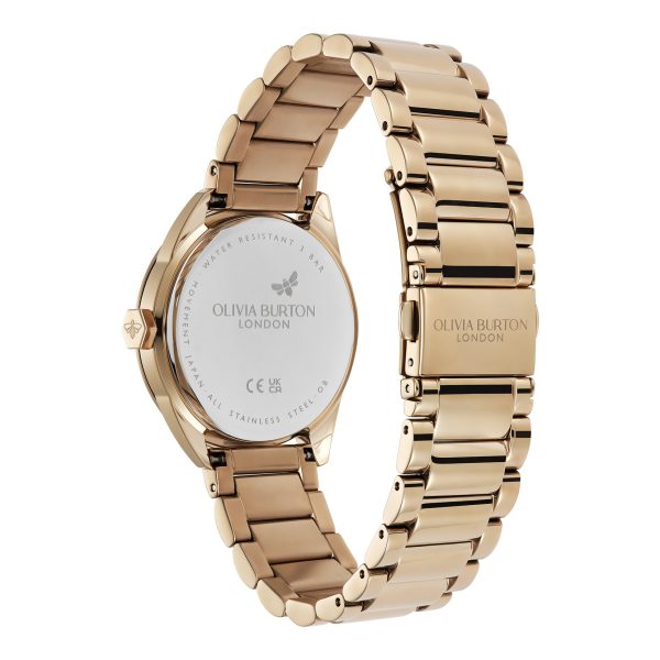 34mm Geo Ivory & Rose Gold Bracelet Watch - Image 5