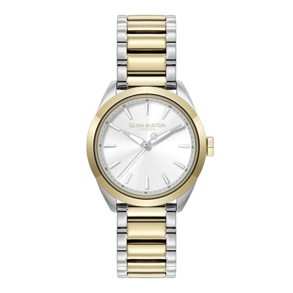 34mm Geo White & Two Tone Bracelet Watch