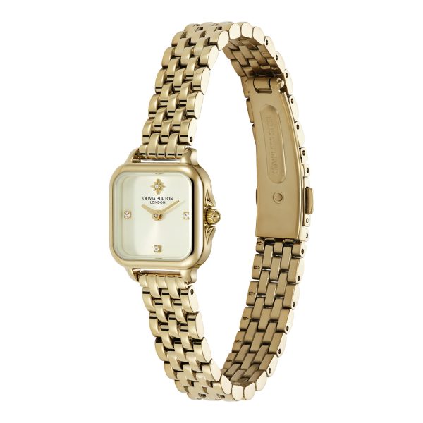 20mm Mini Grosvenor Ivory & Gold Bracelet Watch - Image 2