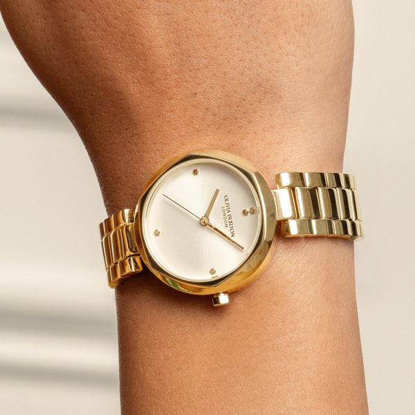 32mm Dimension T-Bar Ivory & Gold Bracelet Watch - Image 3