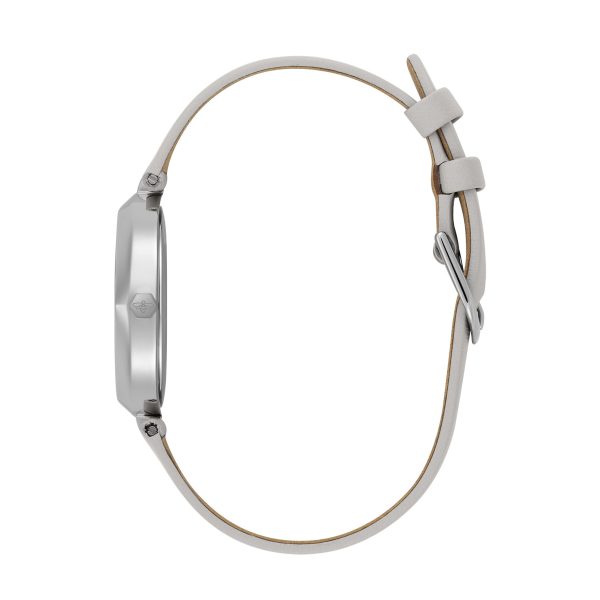 32mm Dimension T-Bar Silver & Earl Grey Leather Strap Watch - Image 4