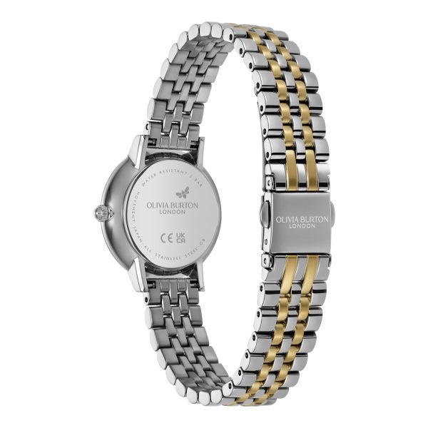 28mm Honeycomb Ultra Slim Chalk Blue & Two Tone Bracelet Watch - Image 5