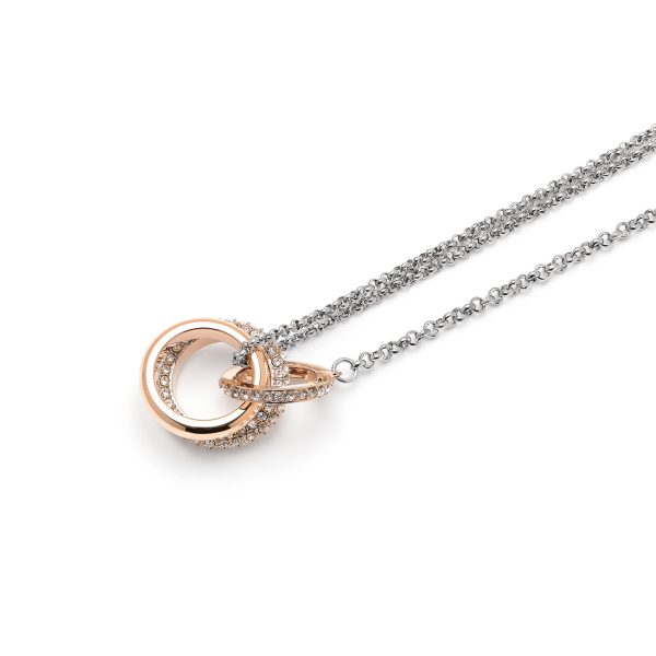 Entwine Silver & Rose Gold Necklace - Image 4