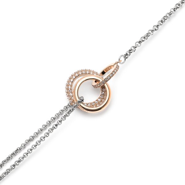 Entwine Silver & Rose Gold Bracelet - Image 4
