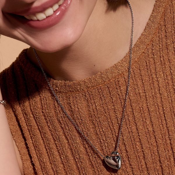 Knot Heart Silver Necklace - Image 3
