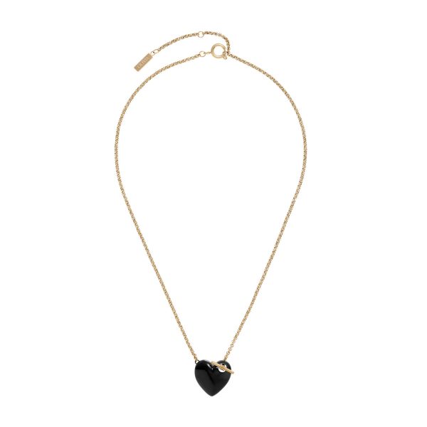 Knot Heart Gold & Black Necklace - Image 2
