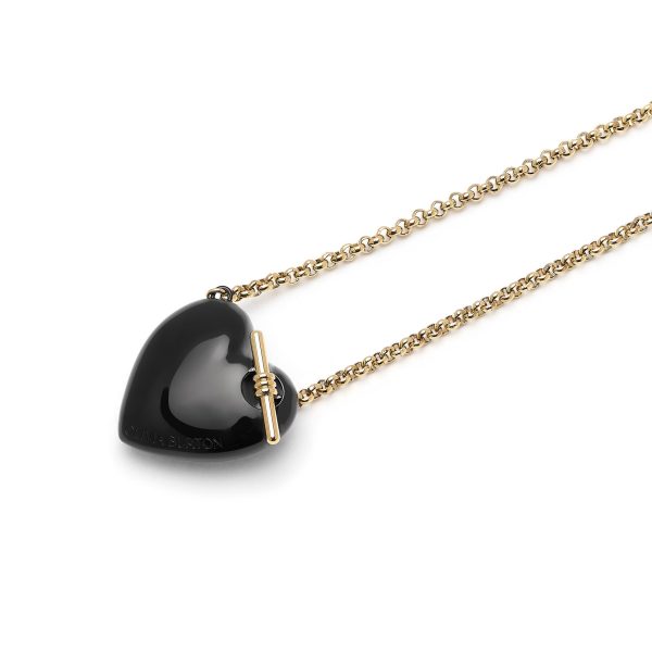 Knot Heart Gold & Black Necklace - Image 4