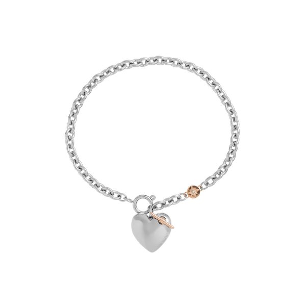 Knot Heart Silver Bracelet