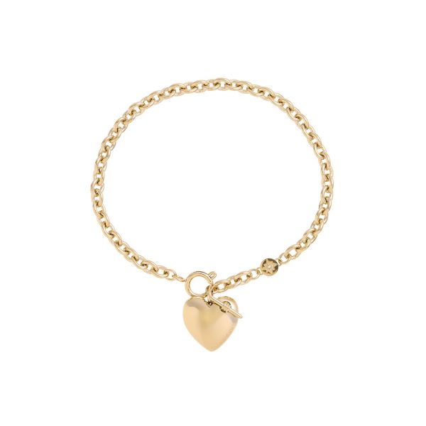Knot Heart Gold Bracelet